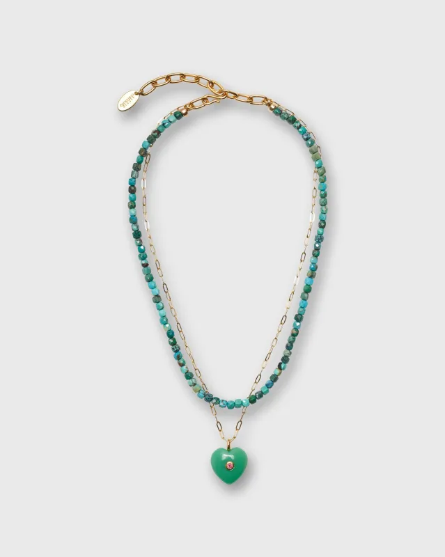 Lamai Heart Necklace in Everglade made by Lizzie Fortunato