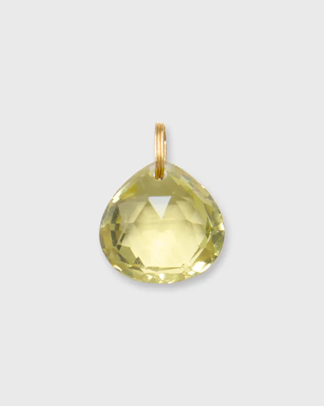 Briolette Pendant in Lemon Quartz made by Mashburn