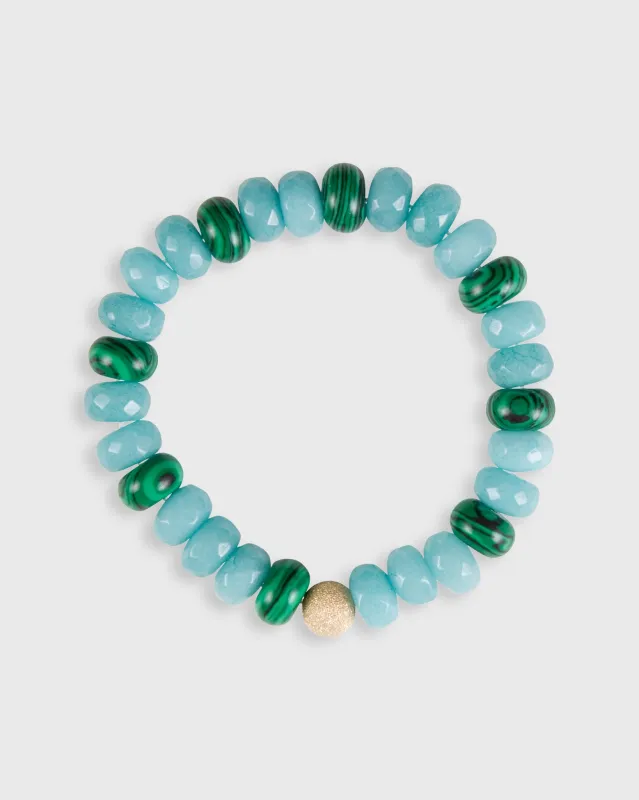 Semi Precious Beaded Bracelet in Cactus sold by Mashburn