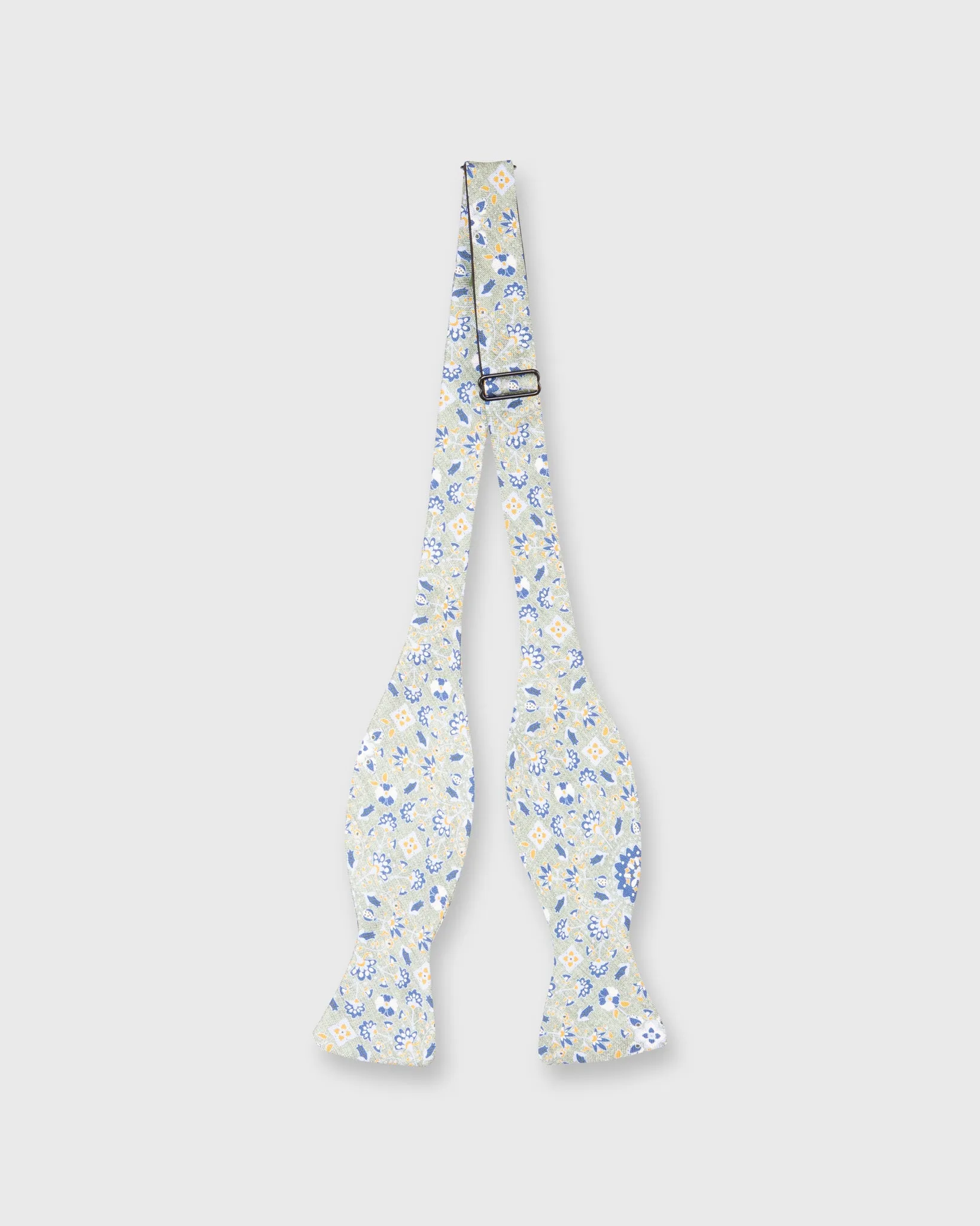 Cotton Print Bow Tie in Sage/Blue Floral sold by Mashburn product image thumbnail 2