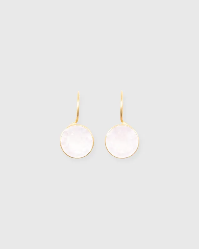 Lady Like Earrings in Rose Quartz made by Mashburn