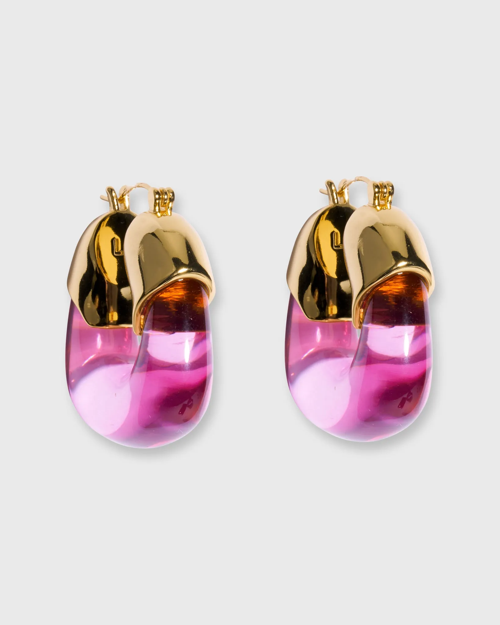 Organic Hoop Earrings in Flamingo sold by Mashburn product image thumbnail 3