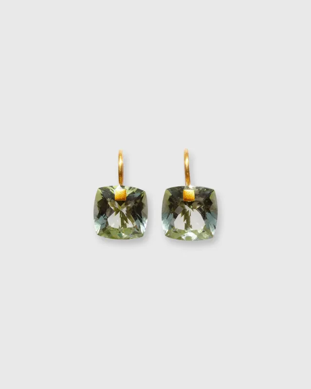 Small Summer Earrings in Green Quartz sold by Mashburn