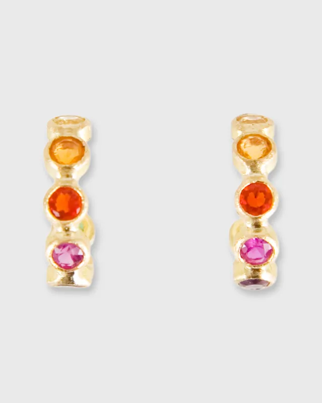 Mini Bollywood Hoop Earrings in Rainbow sold by Mashburn