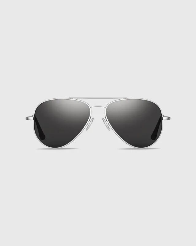 Concorde Sunglasses in Matte Chrome/American Gray made by Mashburn