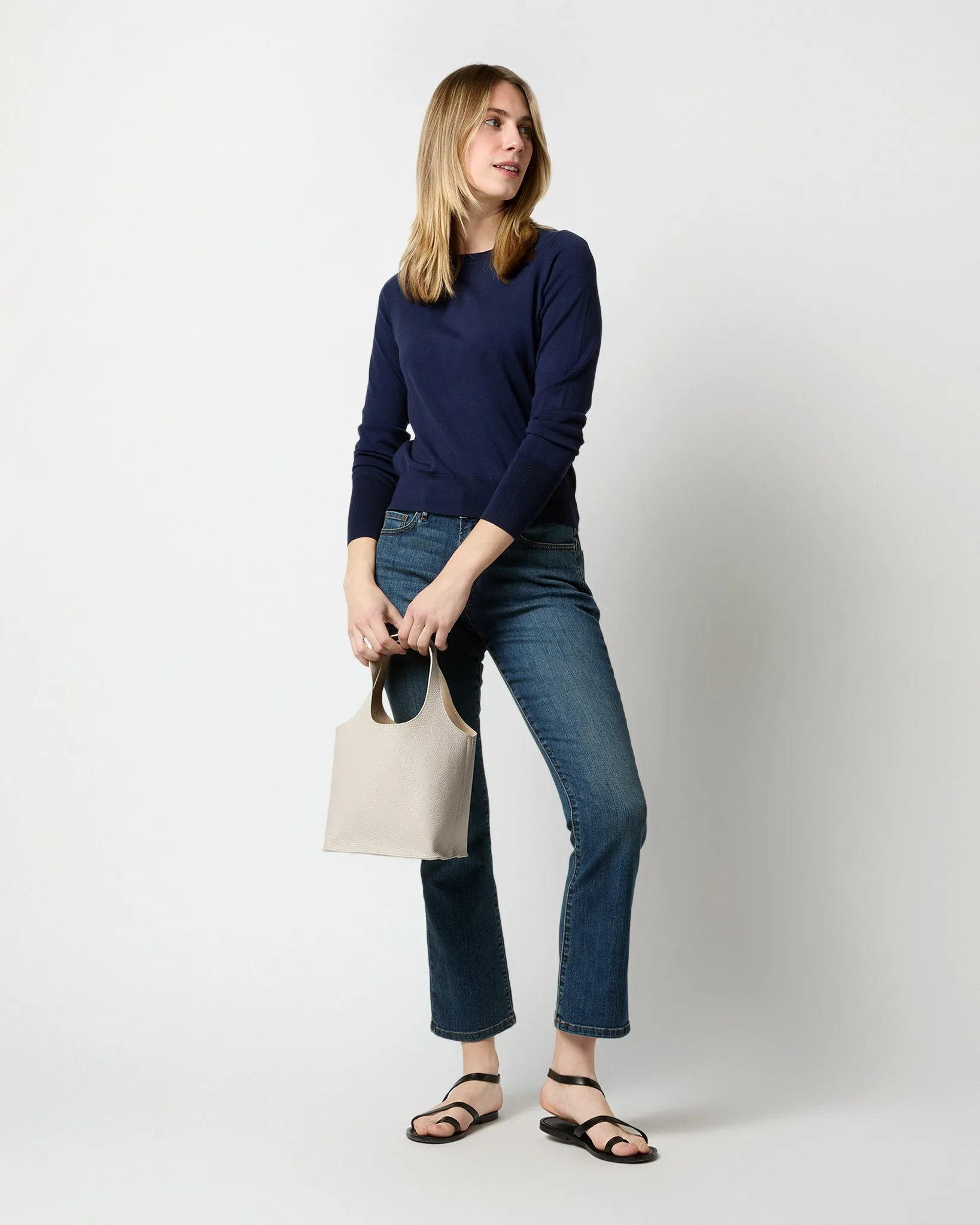 Paola Bucket Bag in Porcelain Leather sold by Mashburn product image thumbnail 2