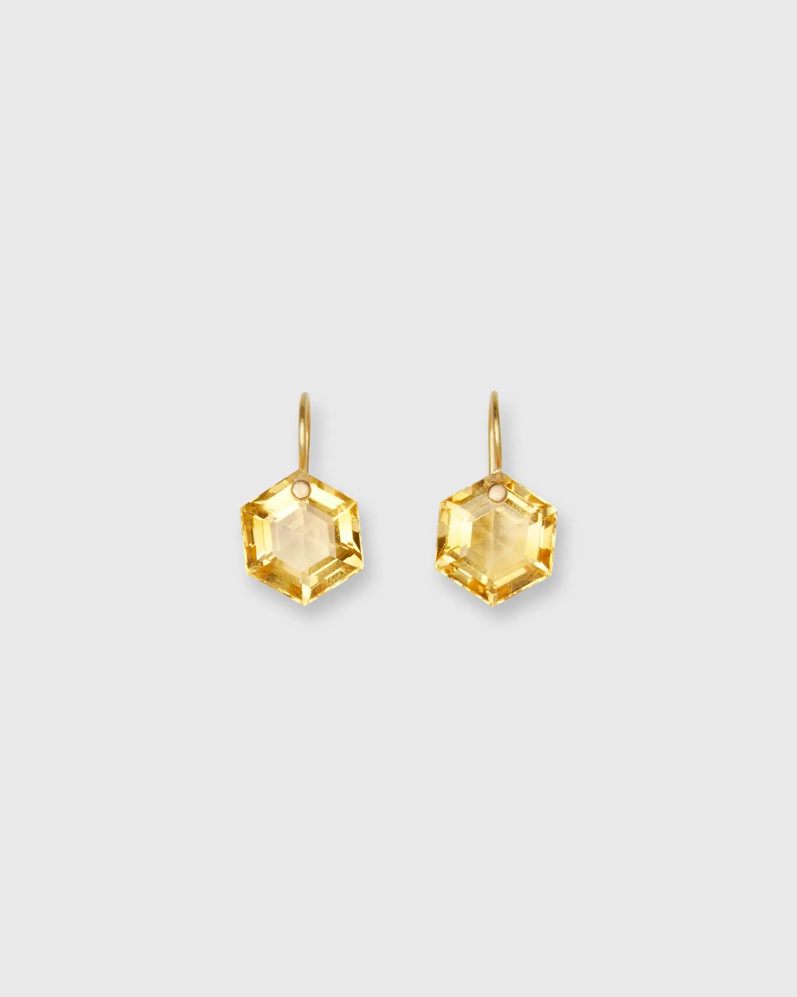 Hexagon Earrings in Citrine sold by Mashburn