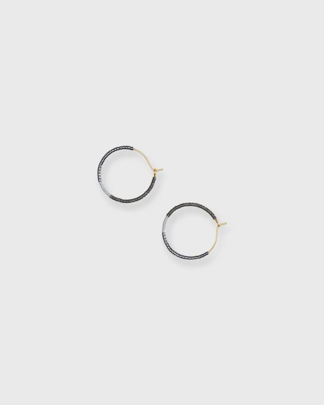Color Field Hoop Earrings in Gunmetal made by Mashburn