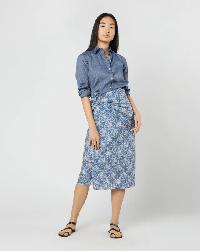 Ashley Pareo in Blue Picot Liberty Fabric made by Mashburn
