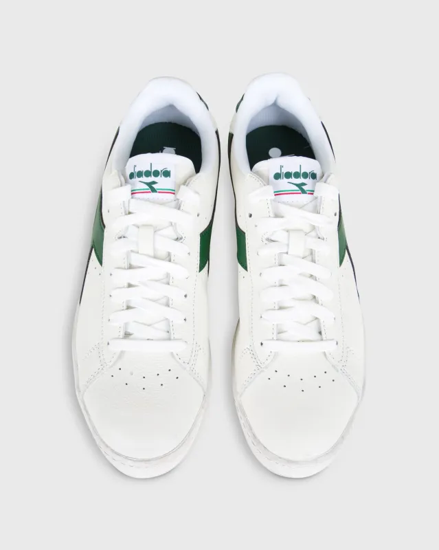 Game L Low Sneaker in White/Foliage sold by Mashburn