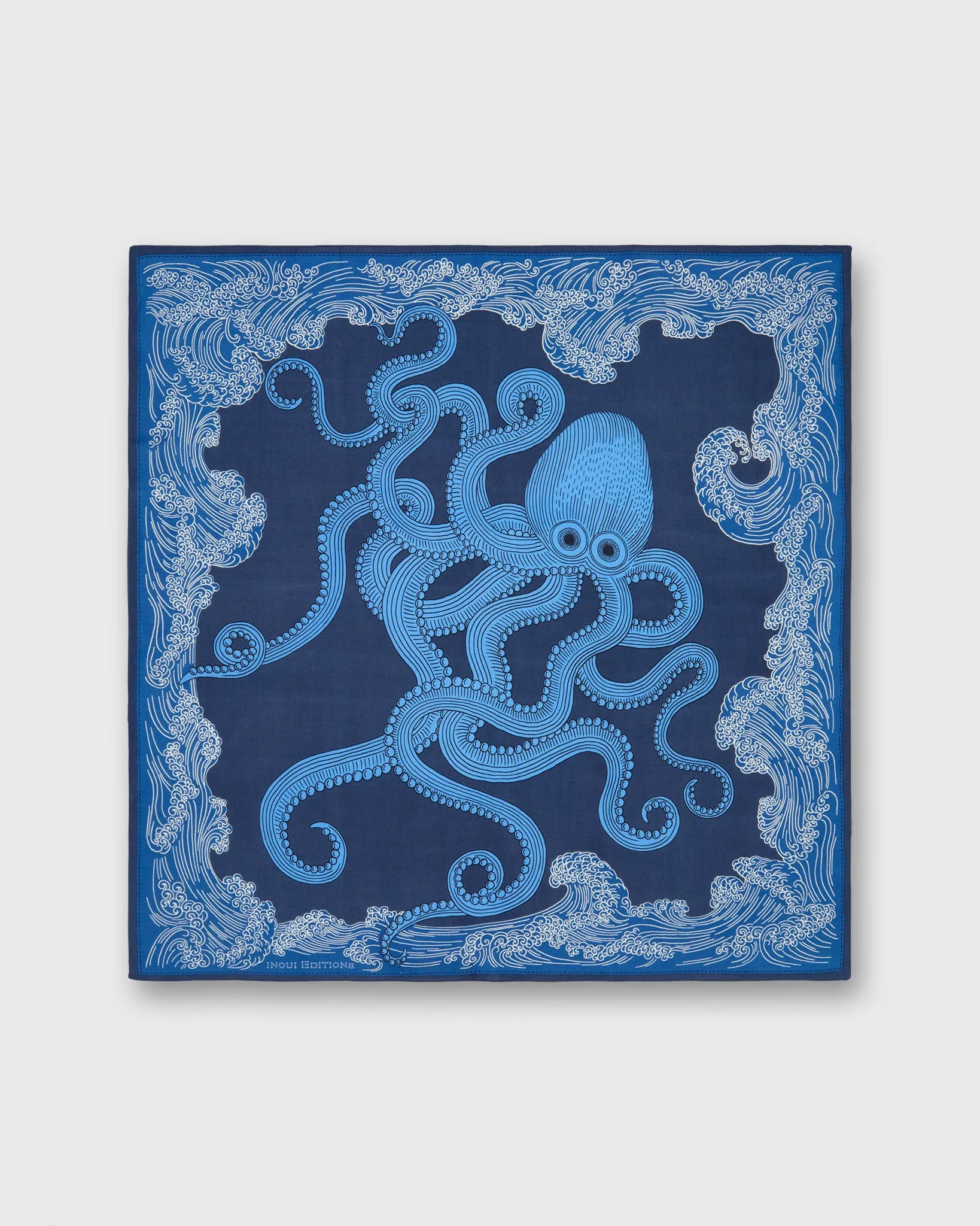 Poseidon Small Square Scarf in Azure sold by Mashburn product image thumbnail 3