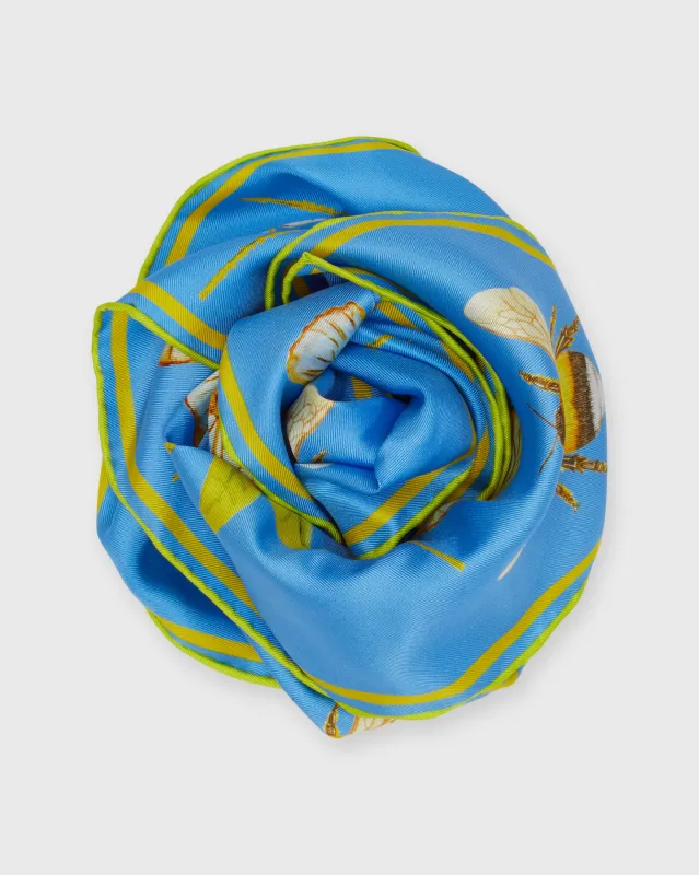 Bugs Square Scarf in Slim Aarons Blue made by Mashburn
