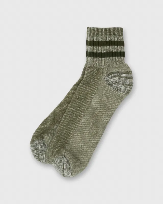 Merino Activity Quarter Socks in Moss sold by Mashburn