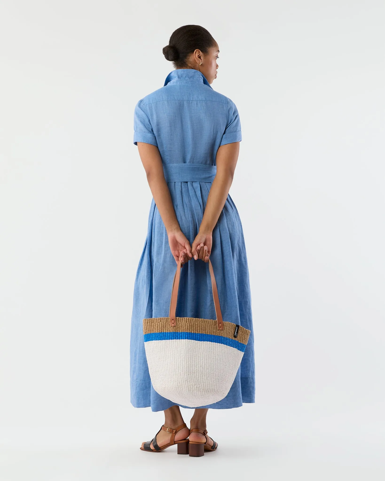 Kiondo Shopper Basket in Top Stripe Blue sold by Mashburn product image thumbnail 2