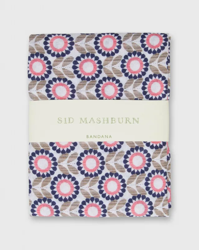Bandana in Pink/Navy Circle sold by Mashburn