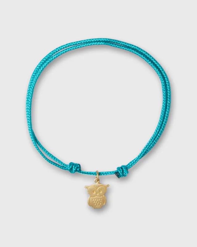 Chouette Charm Bracelet in Gold/Assorted Color Cord made by Mashburn