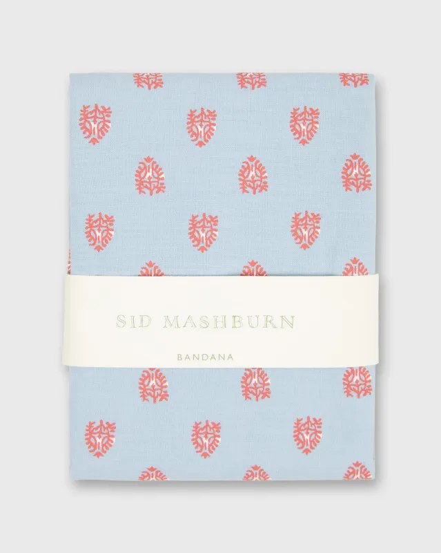 Bandana in Sky/Coral Reef Print Poplin sold by Mashburn
