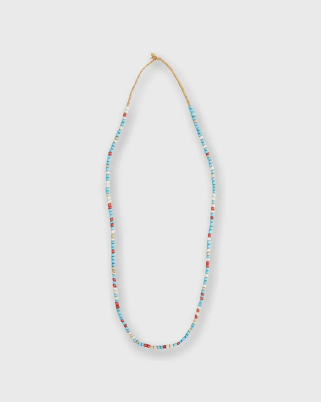 Very Small African Beads in Red/White/Blue made by Mashburn