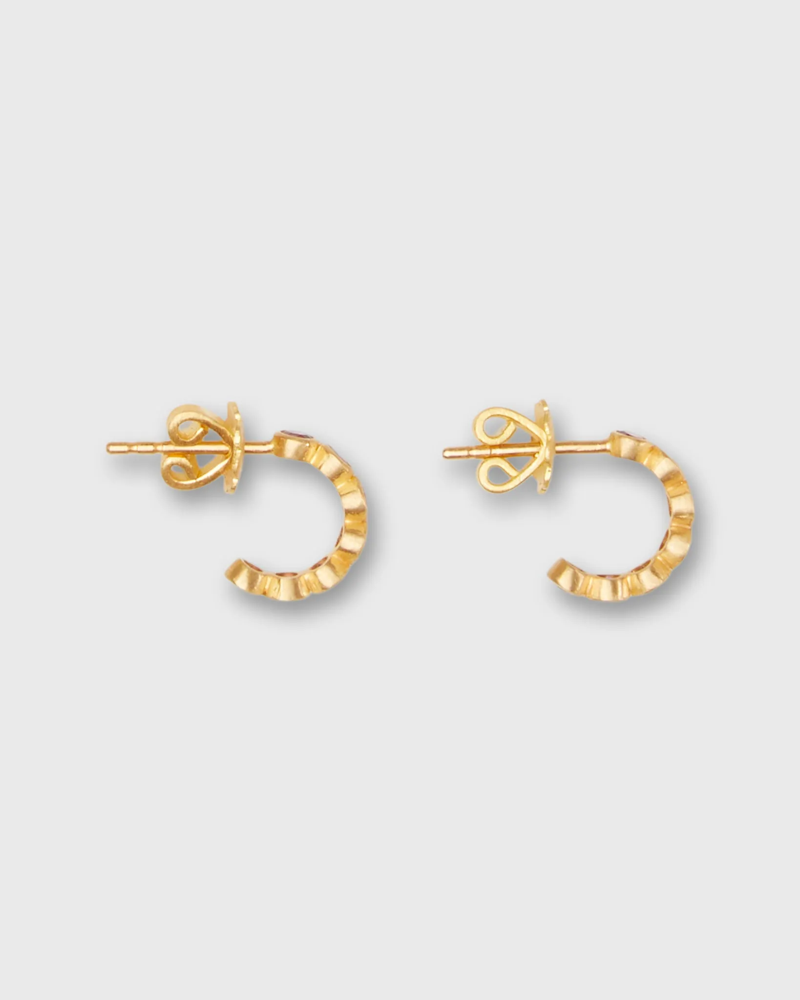 Mini Bollywood Hoop Earrings in Rhodolite sold by Mashburn product image thumbnail 3