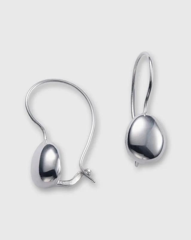 Closed Egg Earrings in Silver sold by Mashburn