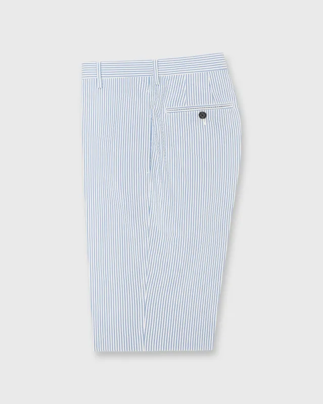 Sport Trouser in Dutch Blue/Bone Seersucker sold by Mashburn