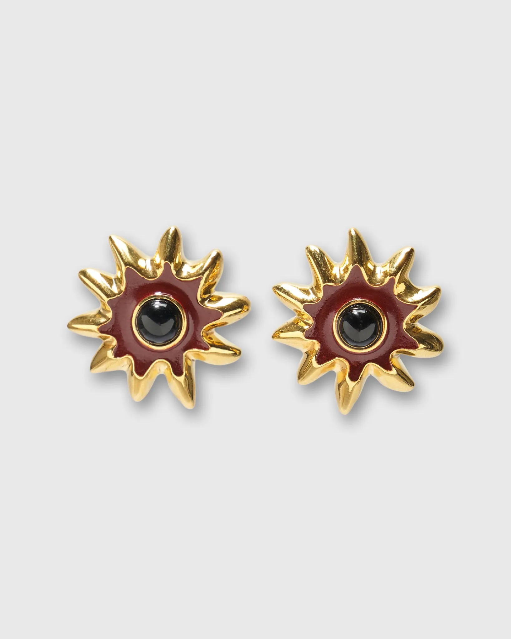 Helios Stud Earrings in Burgundy sold by Mashburn product image thumbnail 2