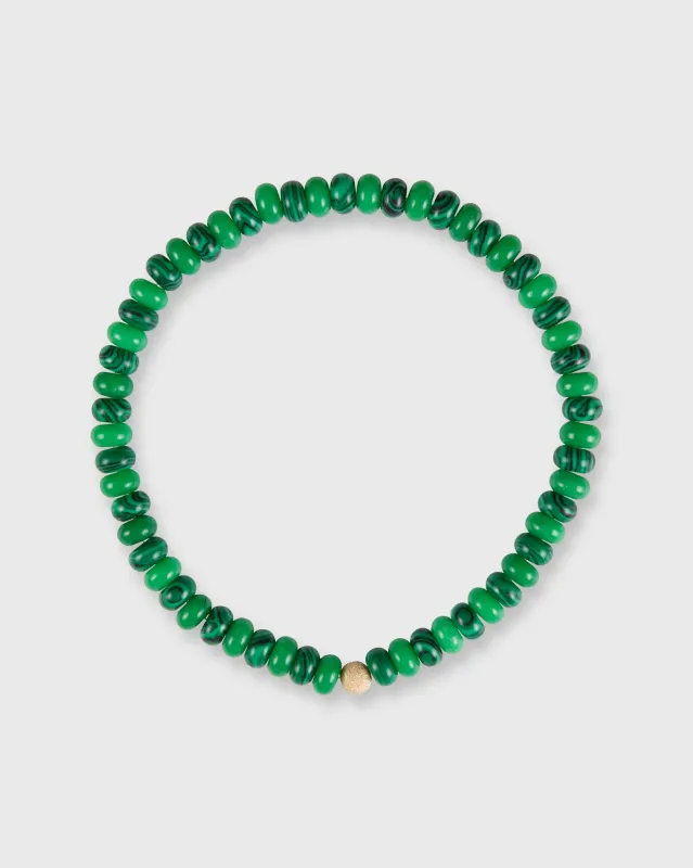 Semi Precious Beaded Choker in Malachite Madness made by Mashburn