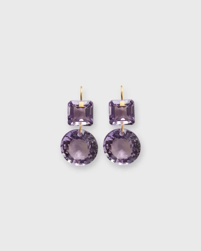 Square Incandescence Earrings in Amethyst sold by Mashburn