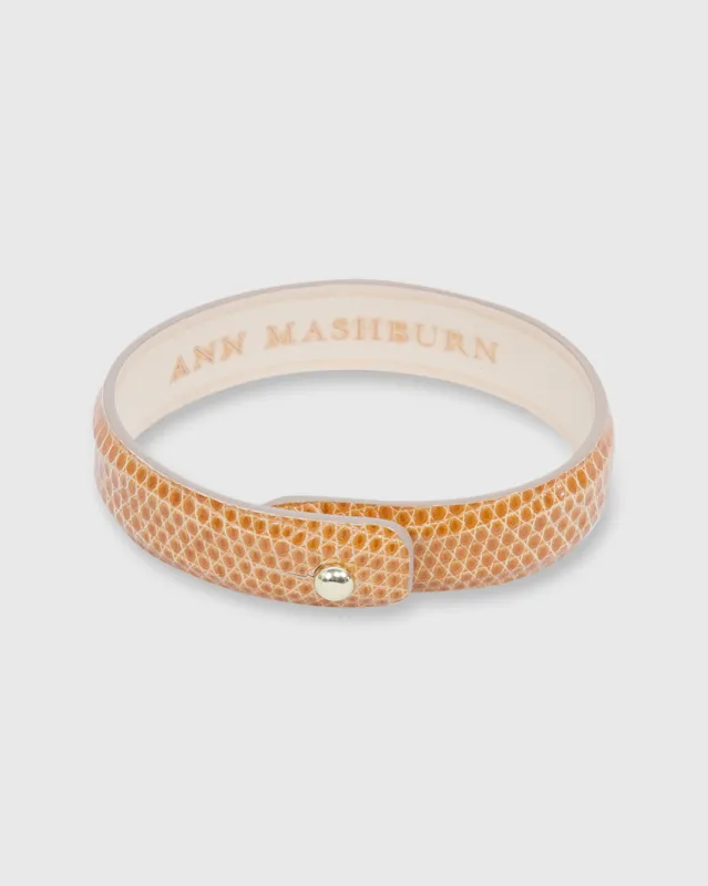0.5" Lizard Cuff Bracelet in Buttercup made by Mashburn