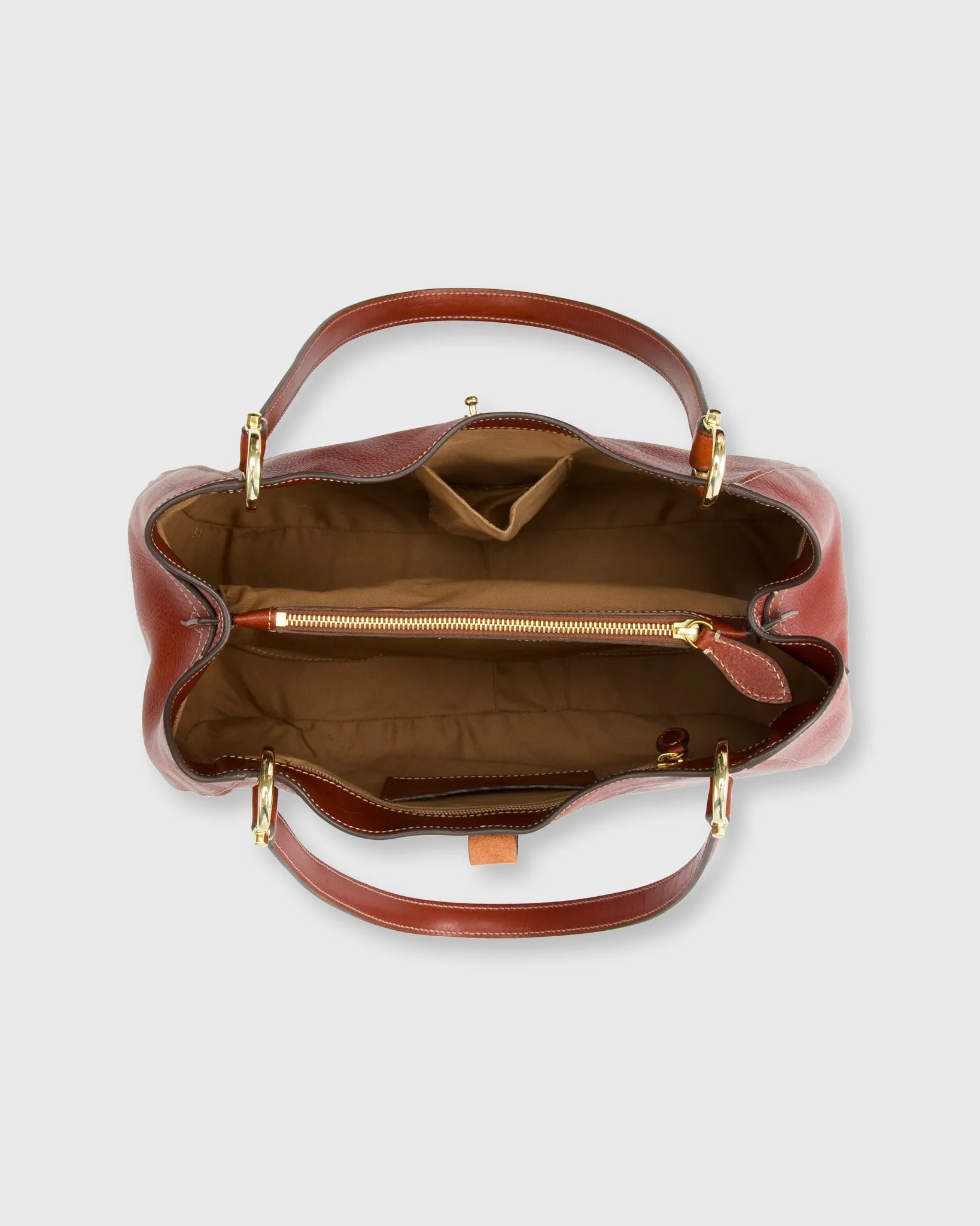 Alissa Satchel Bag in English Tan Leather sold by Mashburn product image thumbnail 2