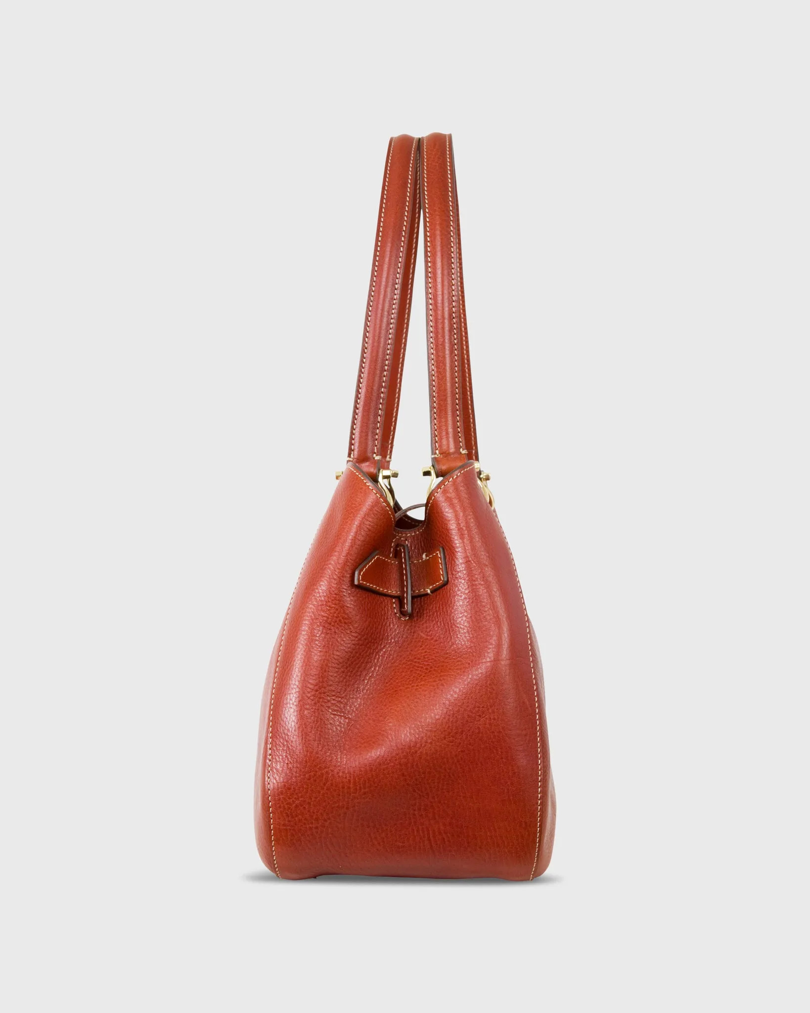 Alissa Satchel Bag in English Tan Leather sold by Mashburn product image thumbnail 3