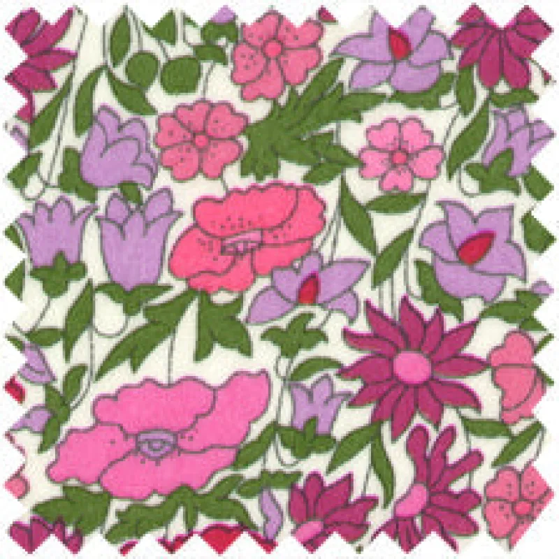 Made-to-Order Anaya Popover Dress in Pink/Multi Poppy Forest Liberty Fabric made by Mashburn