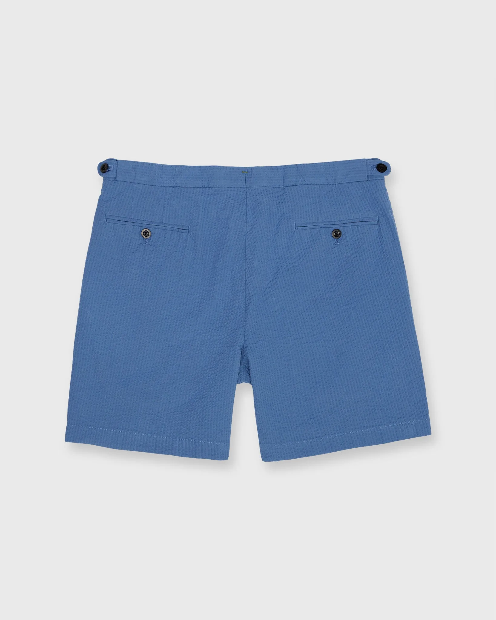 Side-Tab Short in Lake Seersucker sold by Mashburn product image thumbnail 2