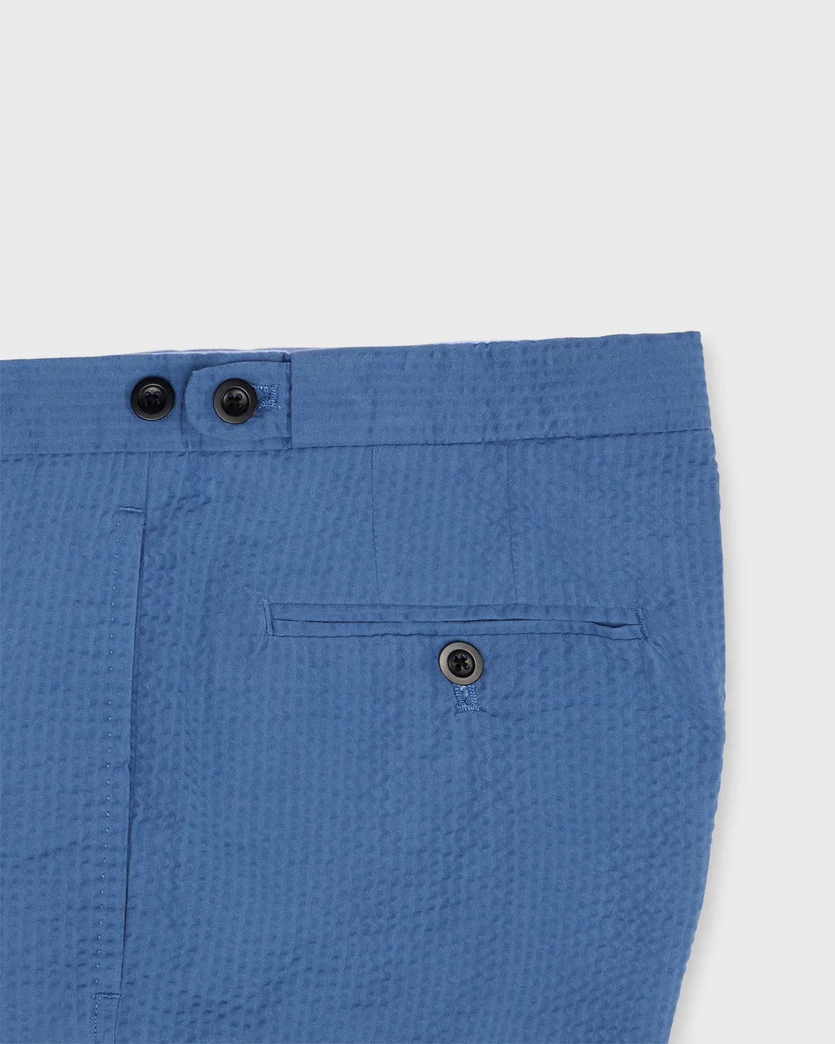 Side-Tab Short in Lake Seersucker sold by Mashburn product image thumbnail 3