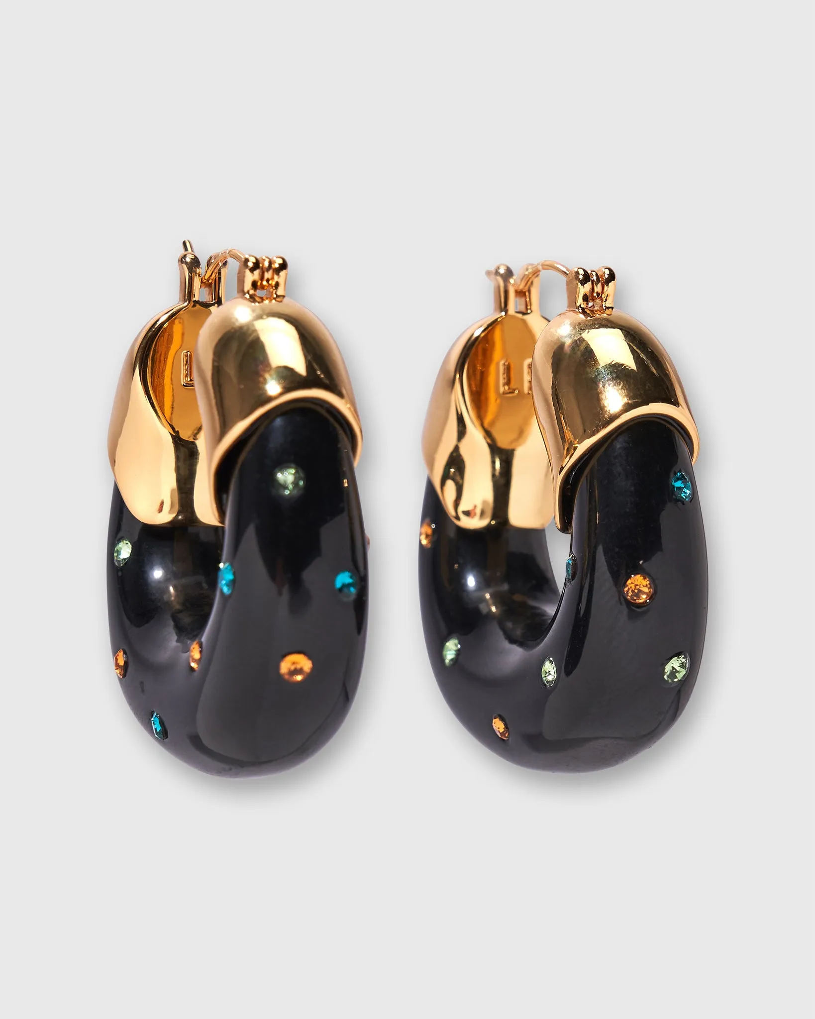 Organic Hoop Earrings in Studded Onyx sold by Mashburn product image thumbnail 2