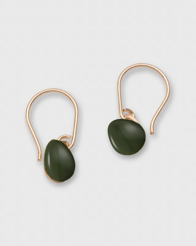 Small Drop Earrings in Forest Porcelain sold by Mashburn