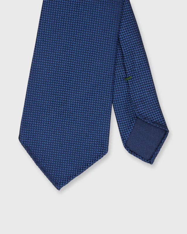 Silk Jacquard Tie in Marine made by Sid Mashburn