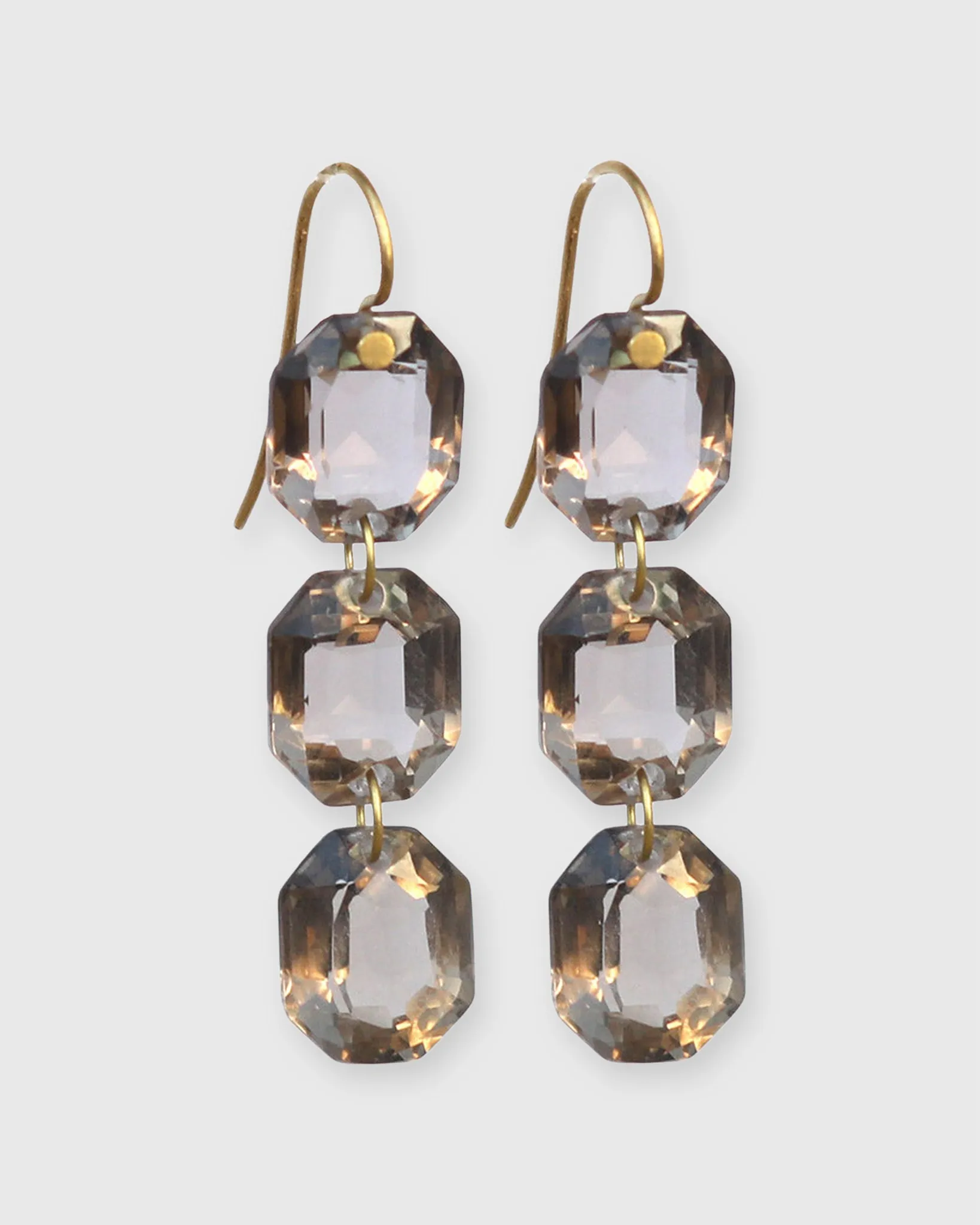 Small Spring Earrings in Smokey Quartz sold by Mashburn