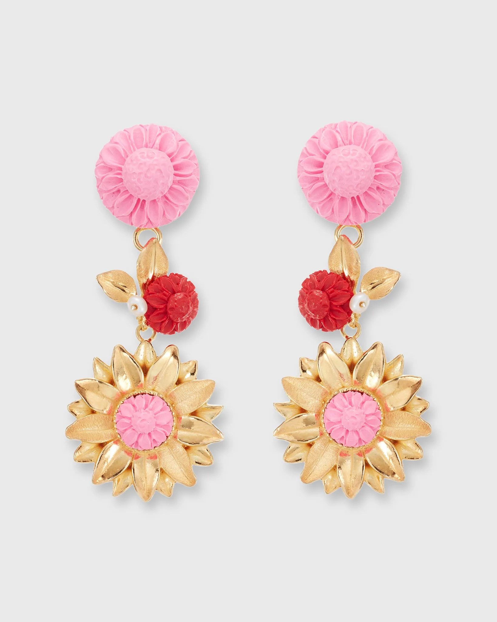 The Limoncello Earrings in Bubble Pink/Ruby sold by Mashburn product image thumbnail 2