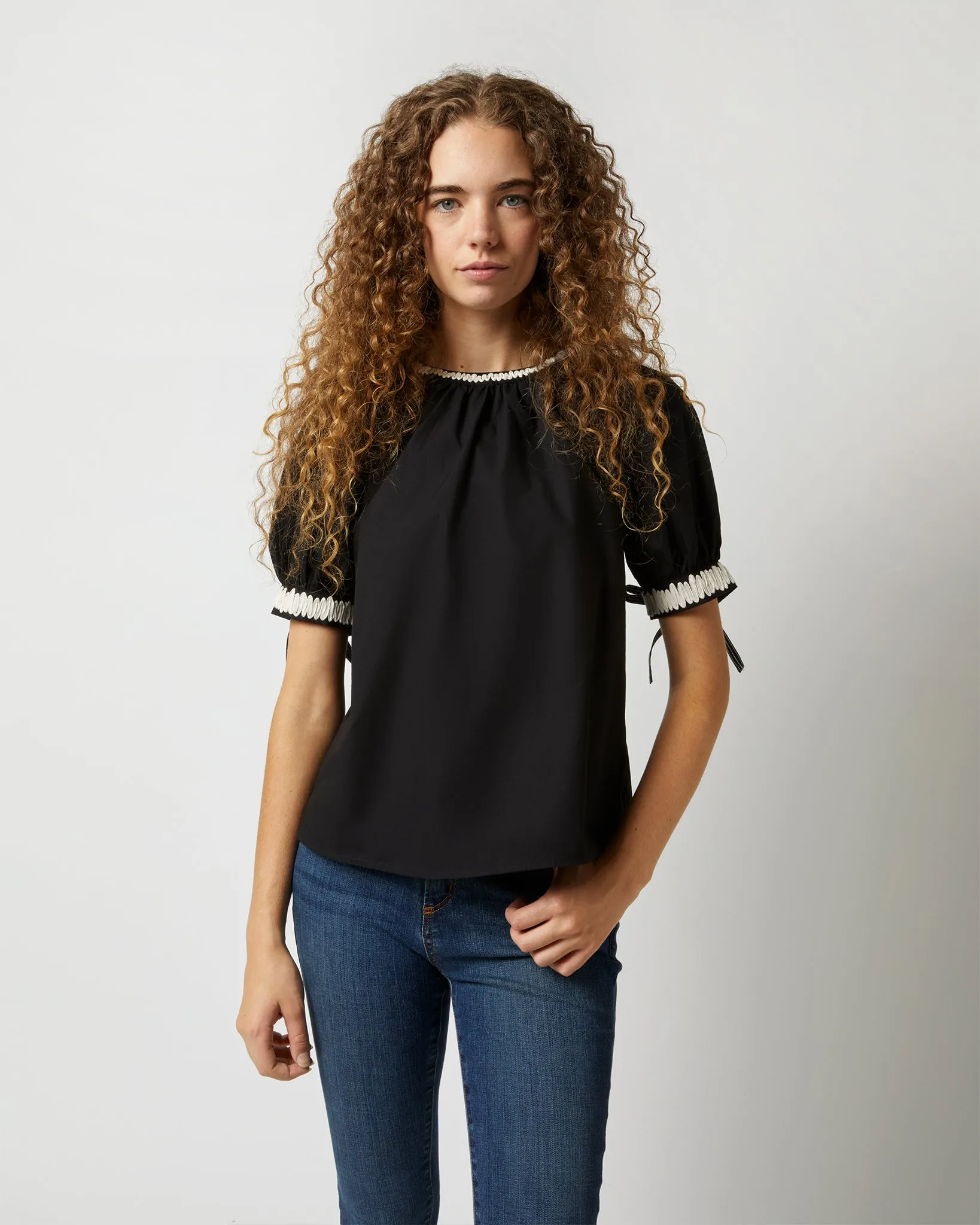 Amara Top in Raven sold by Mashburn