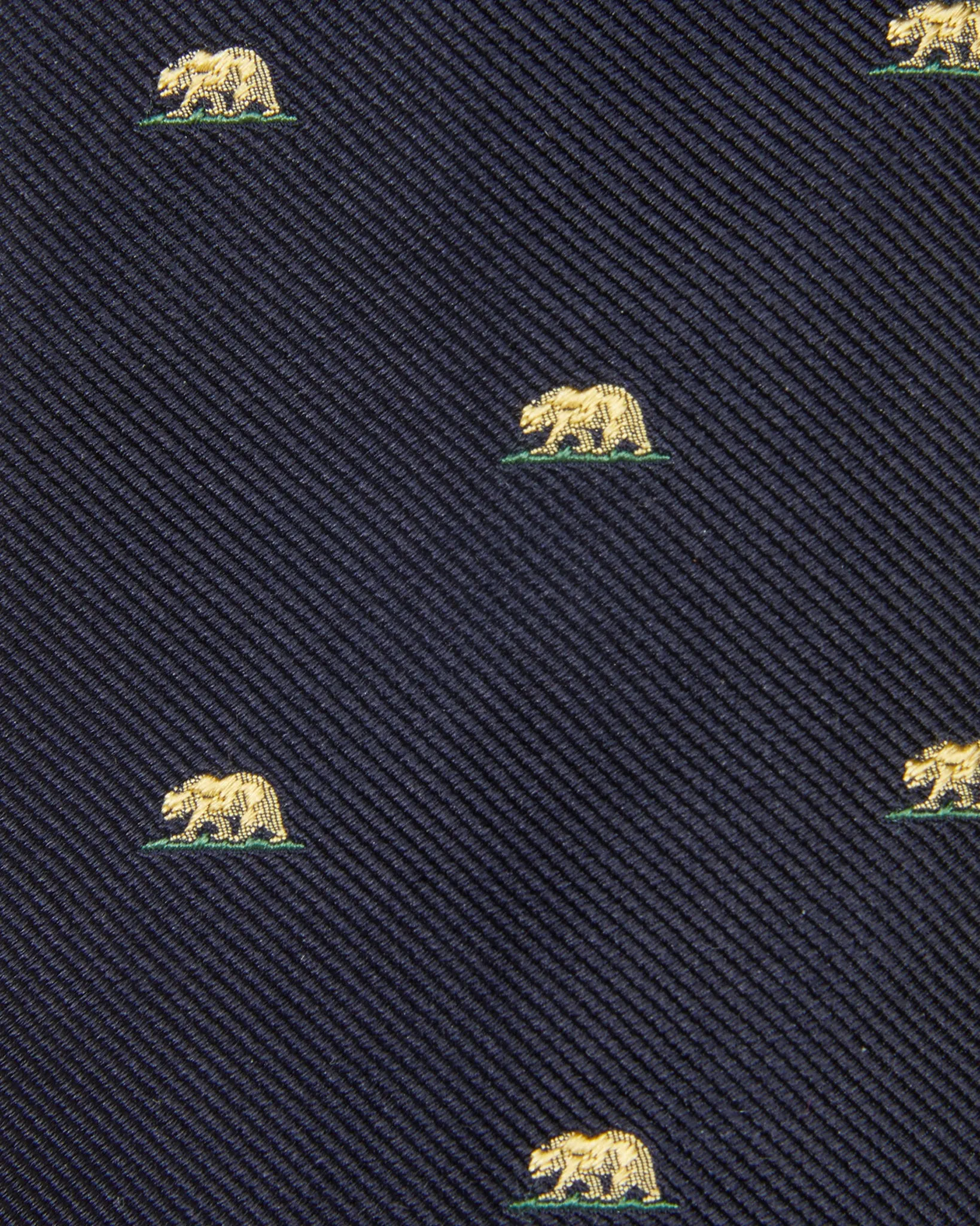 Silk Club Tie in Navy/Yellow Bear sold by Mashburn product image thumbnail 2