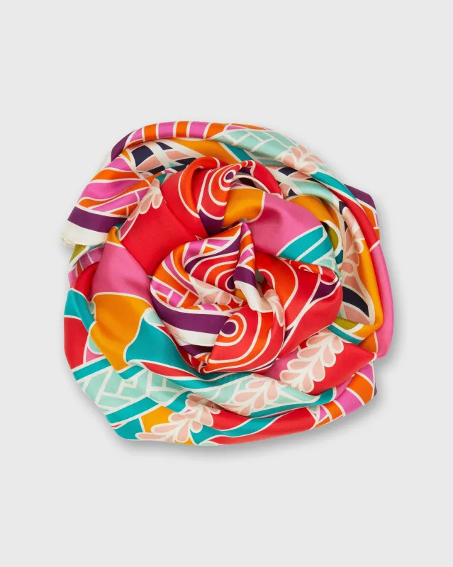 Square Scarf in Pink Abstract made by Mashburn