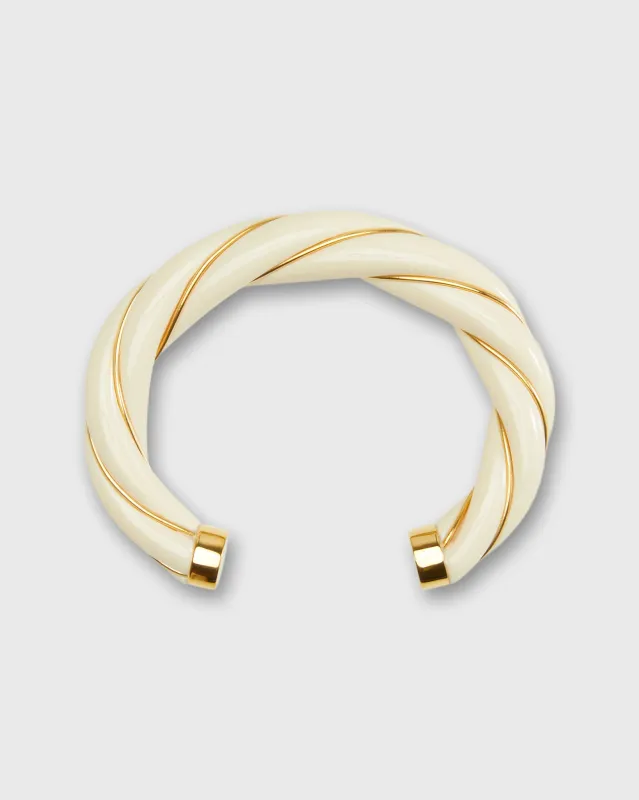 Diana Bracelet in Ivory Twisted Bakelite made by Mashburn