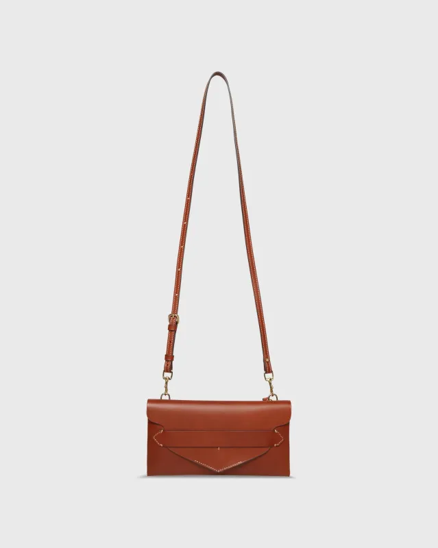 Envelope Crossbody Bag in Golden Leather made by Mashburn