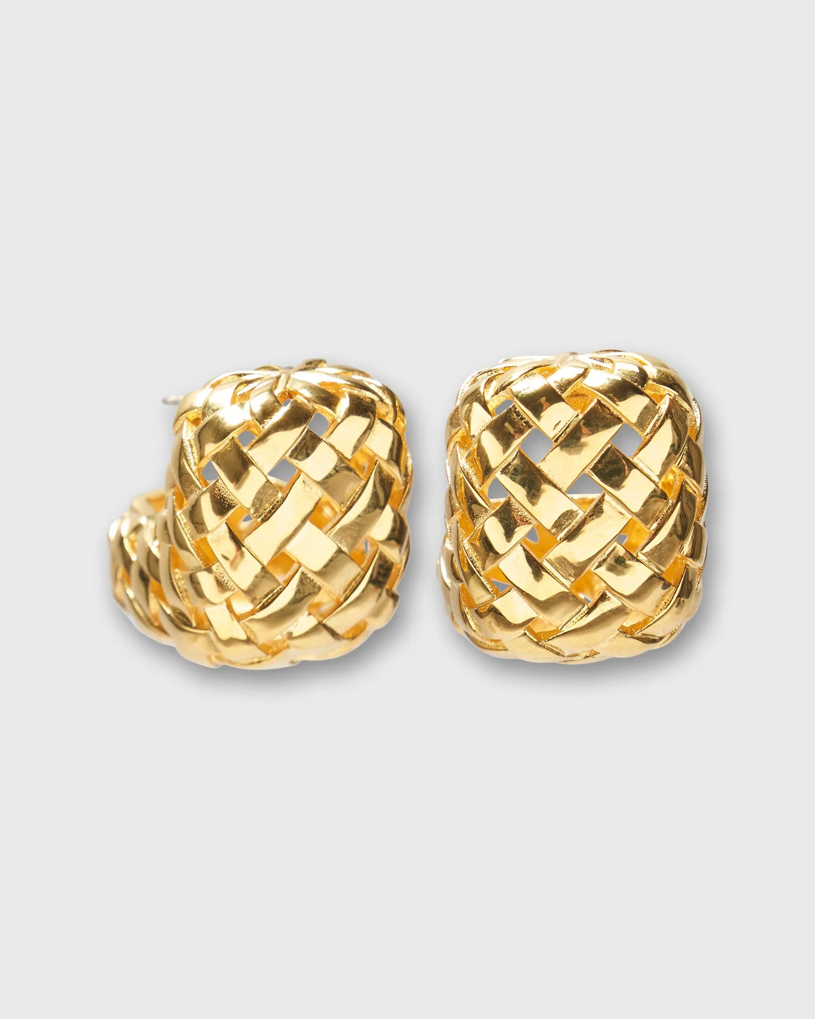 Woven Hoop Earrings in Gold sold by Mashburn product image thumbnail 3