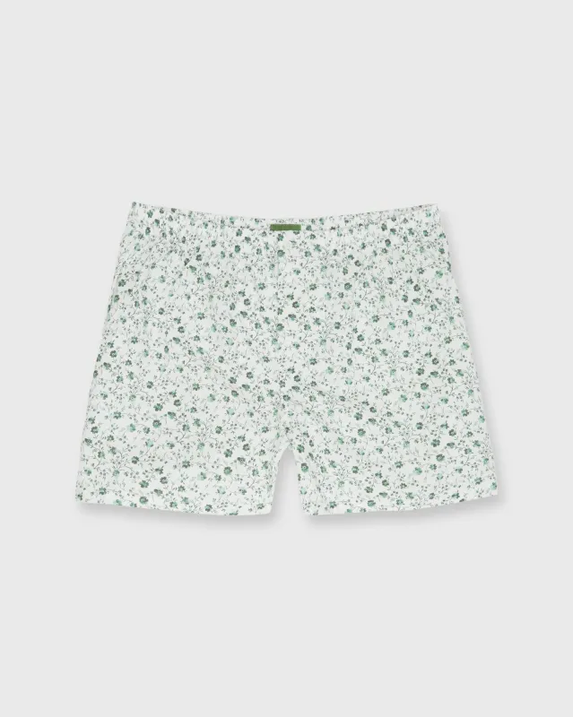 Button-Front Boxer Short in Green Indigo Berry Liberty Fabric made by Sid Mashburn
