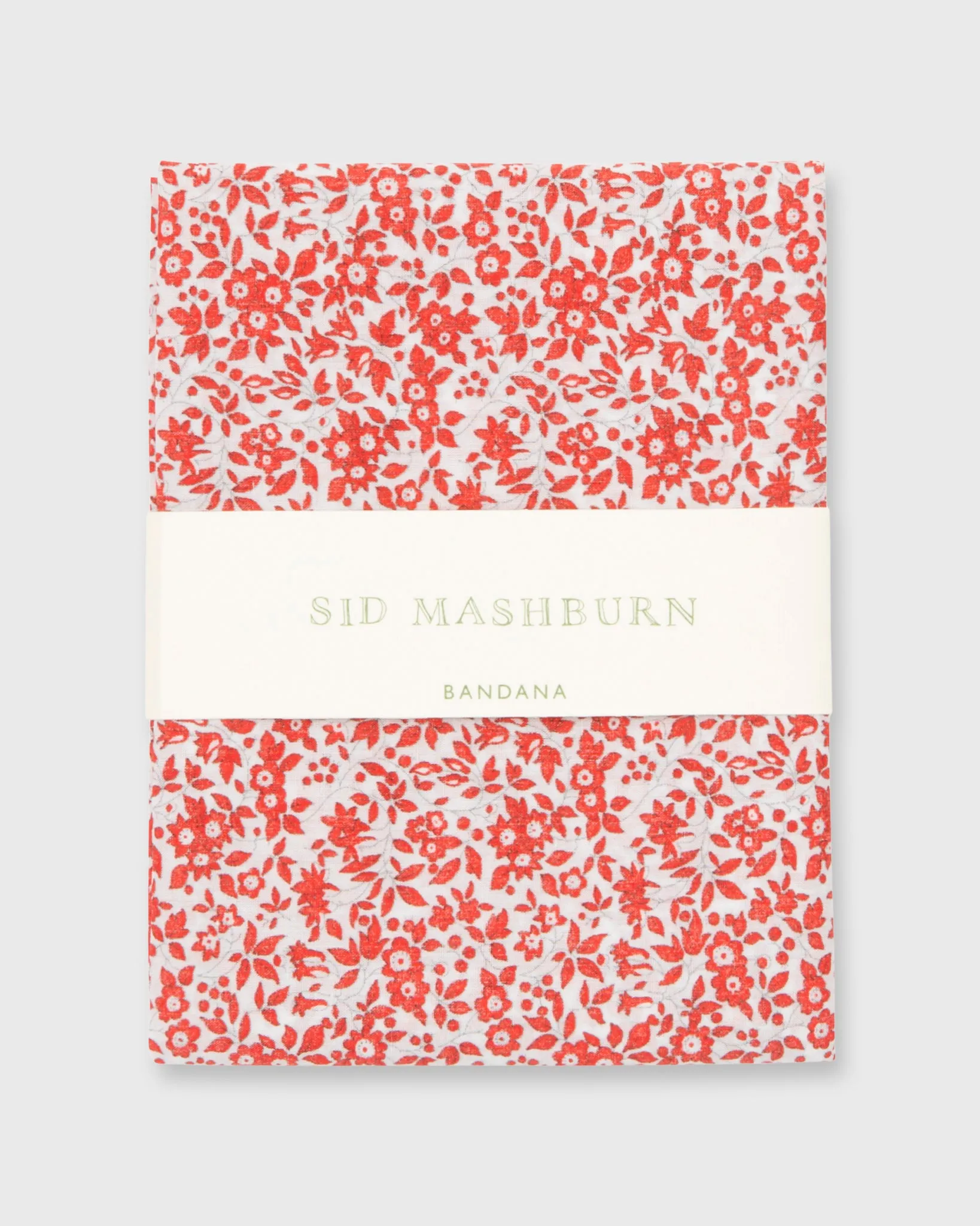 Bandana in Red/White Chamomile Liberty Fabric sold by Mashburn