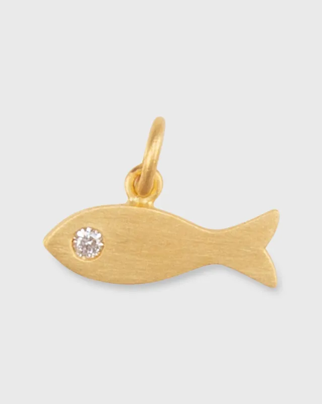 Precious Fish Pendant in Gold/Diamond made by Mashburn