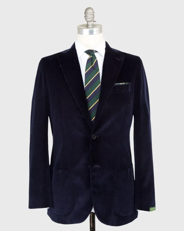 Garment-Dyed Kincaid No. 1 Jacket in Navy Washed Corduroy made by Mashburn