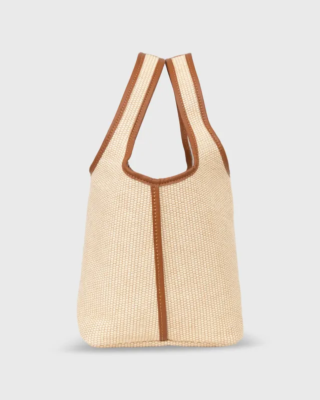 Paola Bucket Bag in Natural Straw sold by Mashburn